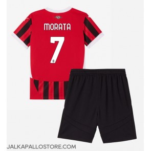 AC Milan Alvaro Morata #7 Kotipaita Lapsille 2024-25 Lyhythihainen (+ shortsit)